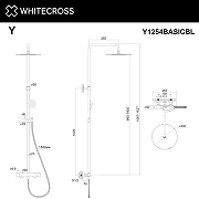 Душевая система Whitecross Y black Y1254BASICBL с термостатом цвет Черный матовый-2