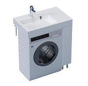 Раковина Stella Polar Солярис 80 L SP-00001892 на стиральную машину цвет Белый-1