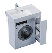 Раковина Stella Polar Солярис 80 L SP-00001892 на стиральную машину цвет Белый-2