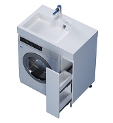 Раковина Stella Polar Солярис 80 L SP-00001892 на стиральную машину цвет Белый-5