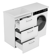 Тумба под раковину Brevita Фрэйм 120 Fra-070155-013Я цвет Белый-4
