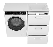 Тумба под раковину Brevita Фрэйм 120 Fra-070155-013Я цвет Белый-6