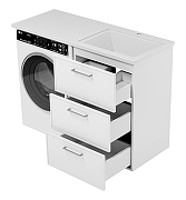 Тумба под раковину Brevita Фрэйм 120 Fra-070155-013Я цвет Белый-7