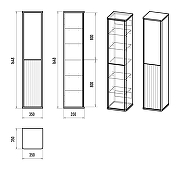 Шкаф пенал Brevita Рисака 35 RIS-05035-084П цвет Фисташковый-8