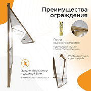 Душевая дверь Radomir Дарья BO 120 R 1-63-4-2-0-356 профиль Золото матовое стекло прозрачное-1