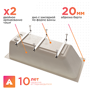 Акриловая ванна Radomir Дижон Ангосто 170х70 1-01-0-0-8-264 цвет Белый-3