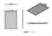 Душевой поддон из искусственного камня Vincea 160x90 VST-4SRL9016G цвет Серый-3