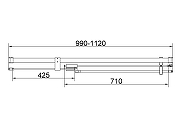 Душевая дверь Vincea Экстенза (Extenza) 110 VDP-4EX1011CL профиль Хром стекло прозрачное-3