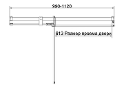 Душевая дверь Vincea Экстенза (Extenza) 110 VDP-4EX1011CL профиль Хром стекло прозрачное-4