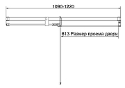 Душевая дверь Vincea Экстенза (Extenza) 120 VDP-4EX1112CLGM профиль Вороненая сталь стекло прозрачное-4