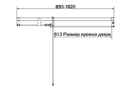 Душевая дверь Vincea Экстенза (Extenza) 100 VDP-4EX9010CLG профиль Брашированное золото стекло прозрачное-4