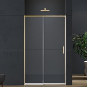 Душевая дверь Vincea Софт 2 (Soft 2) 120 VDS-3SO2120CLG профиль Брашированное золото стекло прозрачное
