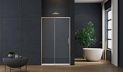 Душевая дверь Vincea Софт 2 (Soft 2) 130 VDS-3SO2130CLG профиль Брашированное золото стекло прозрачное-1