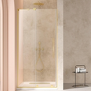 Душевая дверь Vincea Волк-Ин (Walk-In) 120 L VDS-4WSL120CLG-L профиль Брашированное золото стекло прозрачное