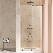Душевая дверь Vincea Волк-Ин (Walk-In) 120 R VDS-4WSL120CLGM-R профиль Вороненая сталь стекло прозрачное