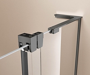 Душевая дверь Vincea Волк-Ин (Walk-In) 120 R VDS-4WSL120CLGM-R профиль Вороненая сталь стекло прозрачное-2
