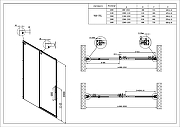 Душевая дверь Vincea Ультима (Ultima) 130 VDS-7UL130CL профиль Хром стекло прозрачное-4