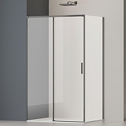Душевой уголок Vincea Софт 2 (Soft 2) 100х90 VSR-3SO29010CLGM профиль Вороненая сталь стекло прозрачное
