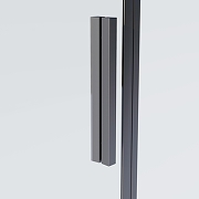 Душевой уголок Vincea Софт 2 (Soft 2) 110х90 VSR-3SO29011CLGM профиль Вороненая сталь стекло прозрачное-4