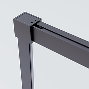 Душевой уголок Vincea Софт 2 (Soft 2) 140х90 VSR-3SO29014CLGM профиль Вороненая сталь стекло прозрачное-2