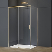Душевой уголок Vincea Софт 2 (Soft 2) 110х90 VSR-3SO29011CLG профиль Брашированное золото стекло прозрачное