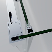 Душевой уголок Vincea Софт 2 (Soft 2) 120х90 VSR-3SO29012CLG профиль Брашированное золото стекло прозрачное-2