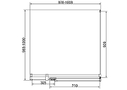 Душевой уголок Vincea Экстенза (Extenza) 100х100 VSR-4EX901010CLGM профиль Вороненая сталь стекло прозрачное-3