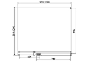 Душевой уголок Vincea Экстенза (Extenza) 110х100 VSR-4EX101110CL профиль Хром стекло прозрачное-3