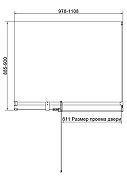 Душевой уголок Vincea Экстенза (Extenza) 110х90 VSR-4EX101190CLBN профиль Брашированный никель стекло прозрачное-4