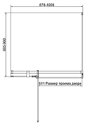 Душевой уголок Vincea Экстенза (Extenza) 100х90 VSR-4EX901090CLG профиль Брашированное золото стекло прозрачное-4