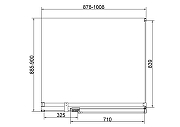 Душевой уголок Vincea Экстенза (Extenza) 100х90 VSR-4EX901090CLGM профиль Вороненая сталь стекло прозрачное-3