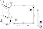 Душевой уголок Vincea Ультима (Ultima) 120х100 VSR-7UL1012CLG профиль Брашированное золото стекло прозрачное-5