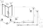 Душевой уголок Vincea Ультима (Ultima) 120х90 VSR-7UL9012CLG профиль Брашированное золото стекло прозрачное-5