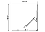 Душевой уголок Vincea Слим 8мм (Slim 8mm) 100х100 VSS-4SL100CL профиль Хром стекло прозрачное-3