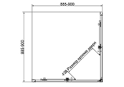 Душевой уголок Vincea Слим 8мм (Slim 8mm) 90х90 VSS-4SL900CL профиль Хром стекло прозрачное-3