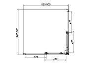 Душевой уголок Vincea Слим 8мм (Slim 8mm) 90х90 VSS-4SL900CLG профиль Брашированное золото стекло прозрачное-2
