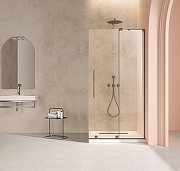Душевая перегородка Vincea Волк-Ин (Walk-In) 120 R VSW-4WSL120CLGM-R профиль Вороненая сталь стекло прозрачное-1