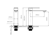 Смеситель для раковины Vincea Линеа (Linea) VBF-4LN1BG цвет Брашированное золото-2