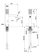 Смеситель для раковины Vincea Аура (Aura) VBF-6AU1GM цвет Вороненая сталь-2