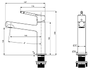 Смеситель для раковины Vincea Феерие (Feerie) VBF-5FE1MB цвет Черный матовый-2