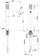 Смеситель для раковины Vincea Аура (Aura) VBF-6AU2GM цвет Вороненая сталь-2