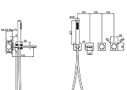 Смеситель для ванны Vincea Альто (Alto) VBTW-6AL1CH цвет Хром-2