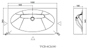 Раковина подвесная Vincea Каприз (Caprise) 100 VCB-4CA100MWG цвет Белый матовый Серый матовый-3