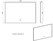 Зеркало Vincea 120 VLM-4F120BG-2 с подсветкой цвет Золото брашированное-3