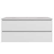 Тумба под раковину Vincea Люка Софт-Тач (Luka Soft-Touch) 100 VMC-2L100MW подвесная цвет M.White Soft-touch-10