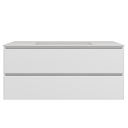 Тумба под раковину Vincea Люка Софт-Тач (Luka Soft-Touch) 100 VMC-2L100MW подвесная цвет M.White Soft-touch-11