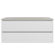 Тумба под раковину Vincea Люка Софт-Тач (Luka Soft-Touch) 100 VMC-2L100MW подвесная цвет M.White Soft-touch-13