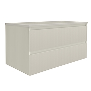 Тумба под раковину Vincea Велле (Welle) 100 VMC-2WL100MBG подвесная цвет M.Beige Soft-touch
