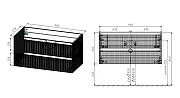 Тумба под раковину Vincea Велле (Welle) 100 VMC-2WL100MBG подвесная цвет M.Beige Soft-touch-22