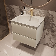 Тумба под раковину Vincea Велле (Welle) 60 VMC-2WL600MBG подвесная цвет M.Beige Soft-touch-2